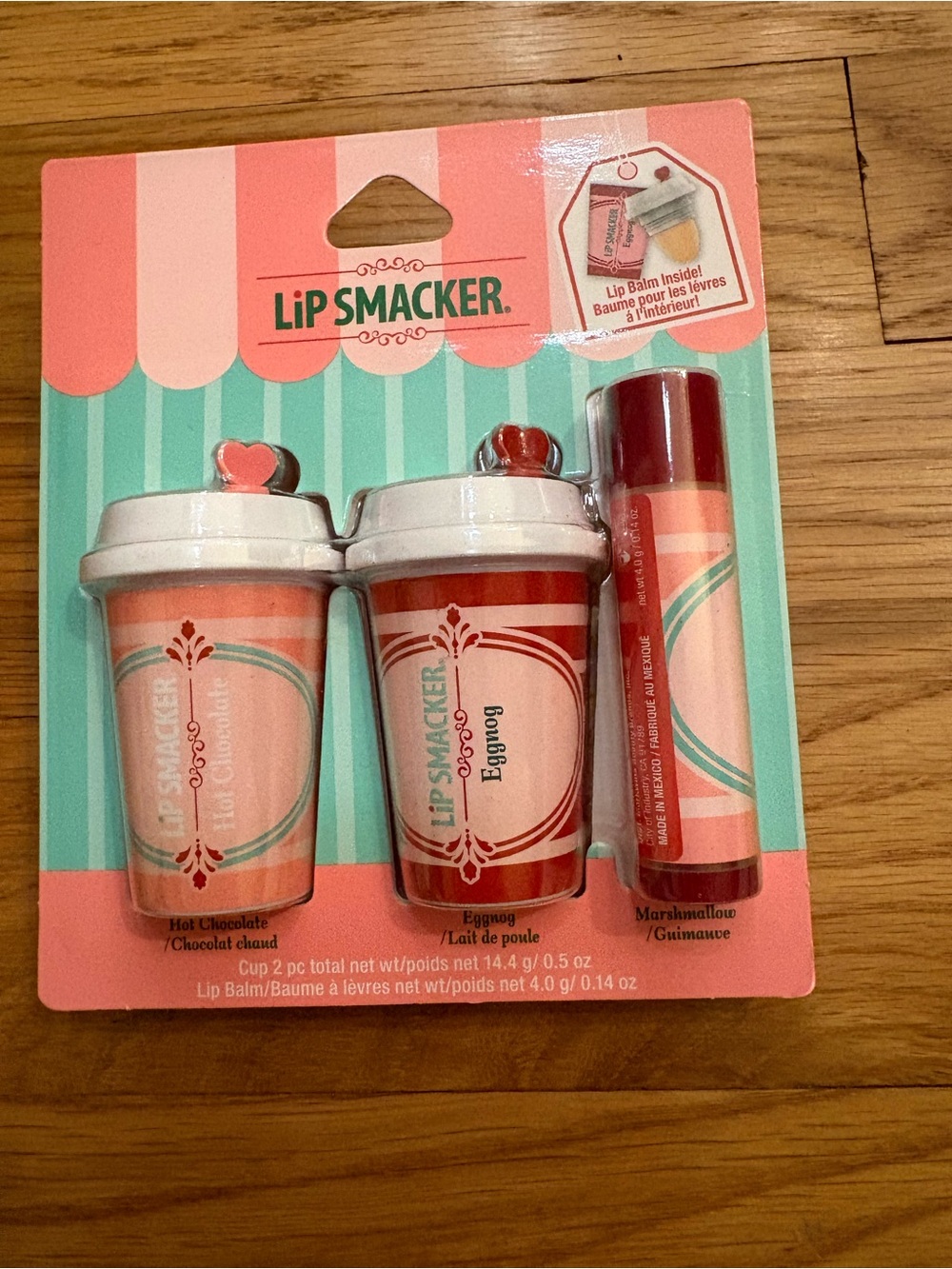 Lip Smacker Eggnog & Marshmallow Lip Balm Set - Pink/Red